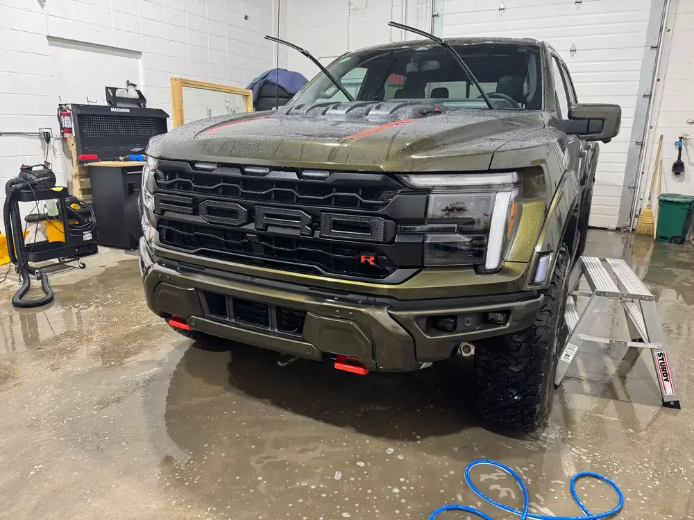 Windshield protection film installation in Calgary